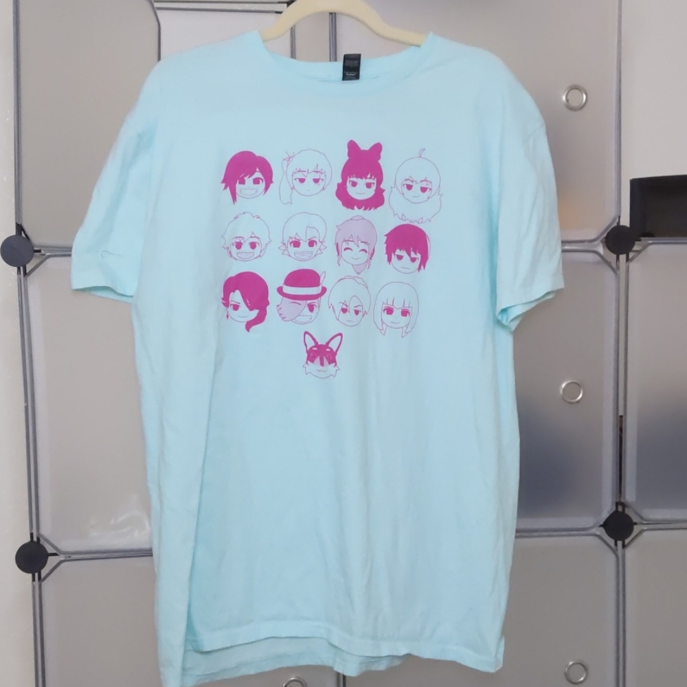 Mint Green Anime Shirt